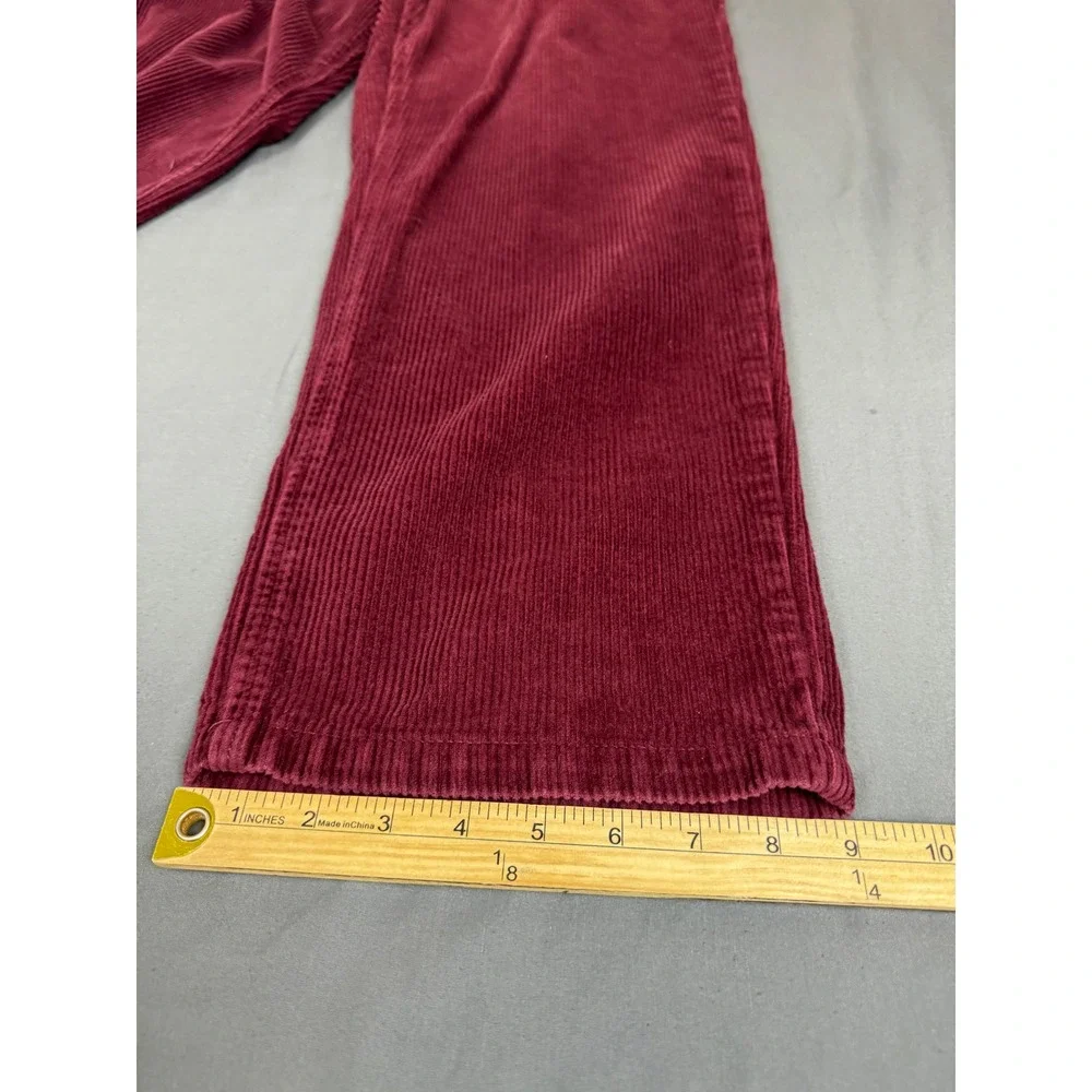 Empyre Relaxed Fit Corduroy Pants Mens Large Burgundy Maroon Skate Trousers L